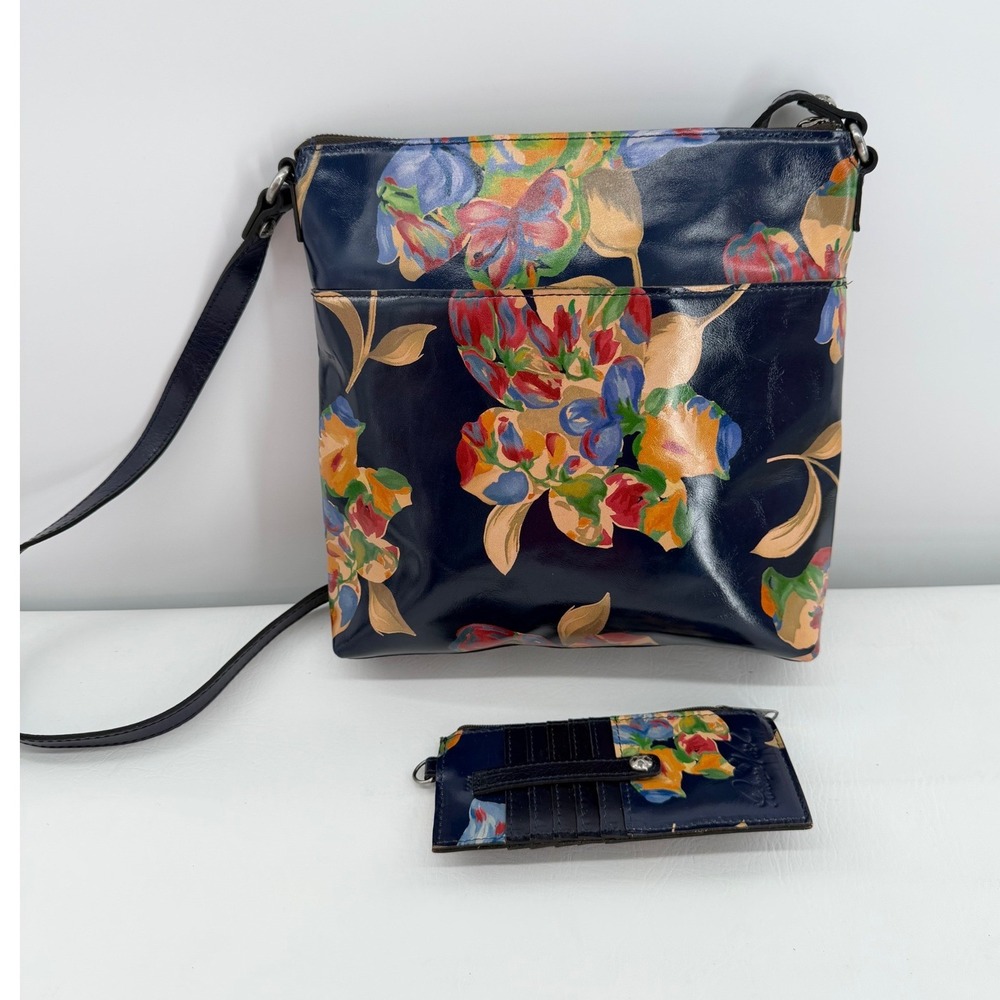 Patricia Nash Crossbody Bag Porcili Le Fleur Floral Leather Card Wallet Purse